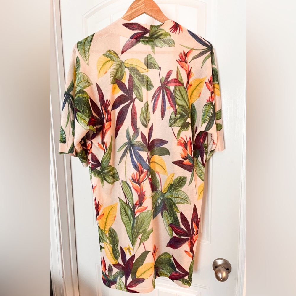 Chico's Multicolor Leaf Pattern Cardigan Size Med… - image 2